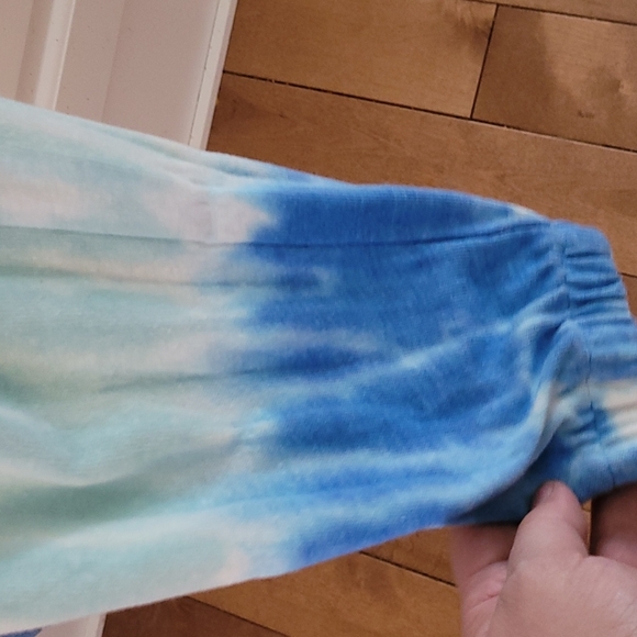 NWT Splendid Sunrise Cropped Lounge Pants Tie  Dip Dye Dipped Jogging Jo… - Picture 3 of 12